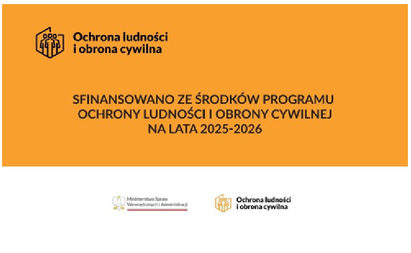 PROGRAM OCHRONY LUDNOŚCI I OBRONY CYWILNEJ NA LATA 2025 – 2026 - tablica informacyjna