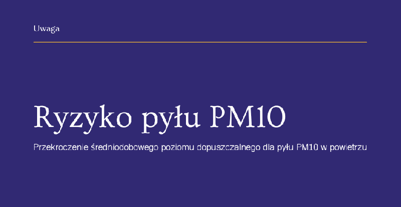 ryzyko pyłu pm10