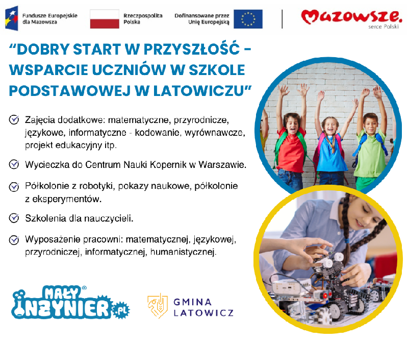 Dobry start w przyszłość – wsparcie uczniów w Szkole Podstawowej w Latowiczu