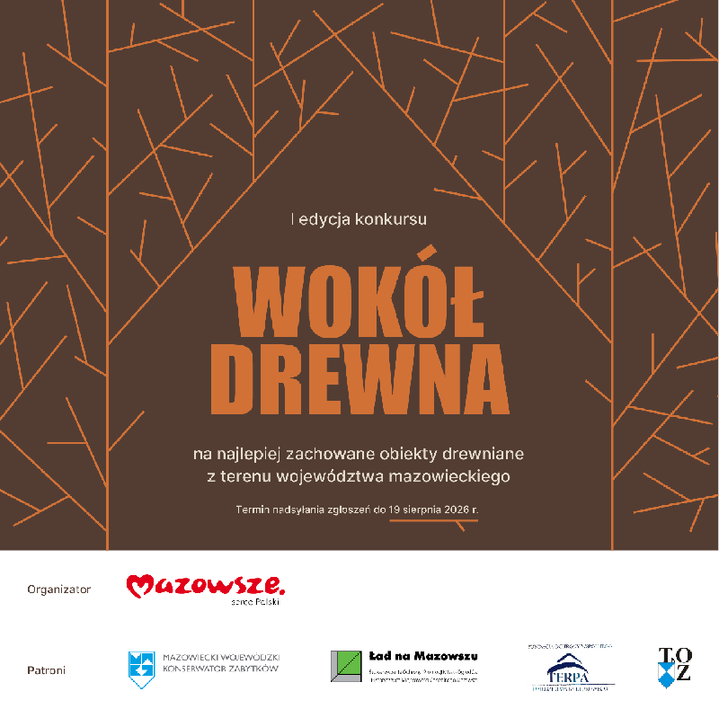 plakat promujący wydarzenie wokół drewna