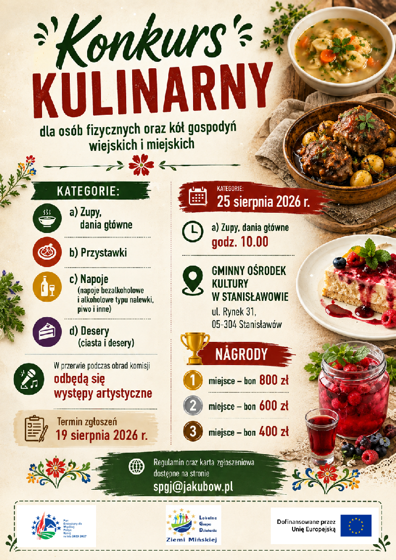 plakat konkurs kulinarny 