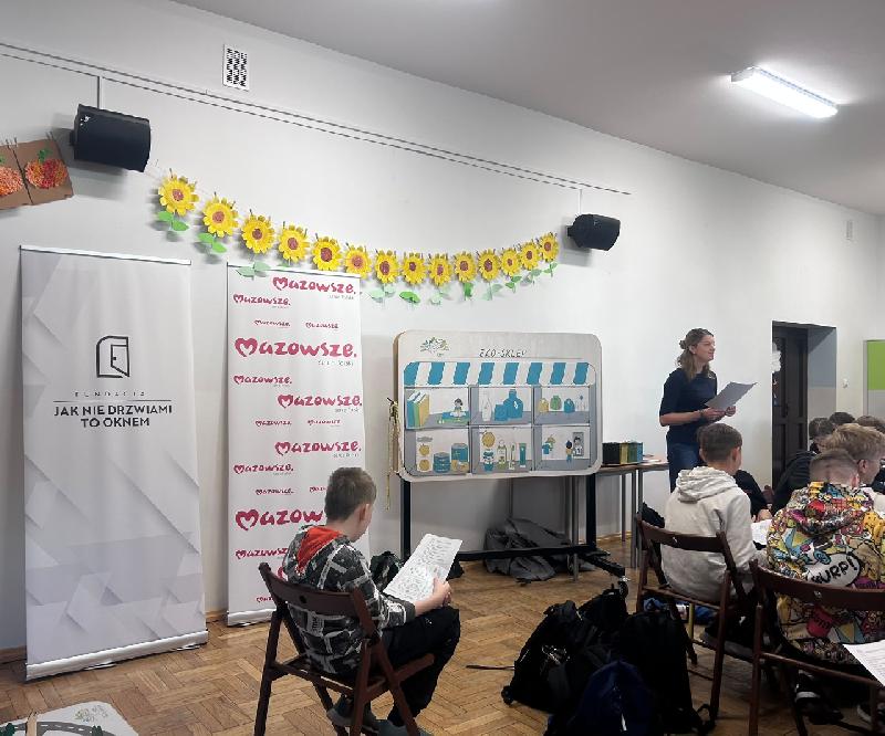 warsztaty dla uczniów, baner mazowsze, baner fundacji