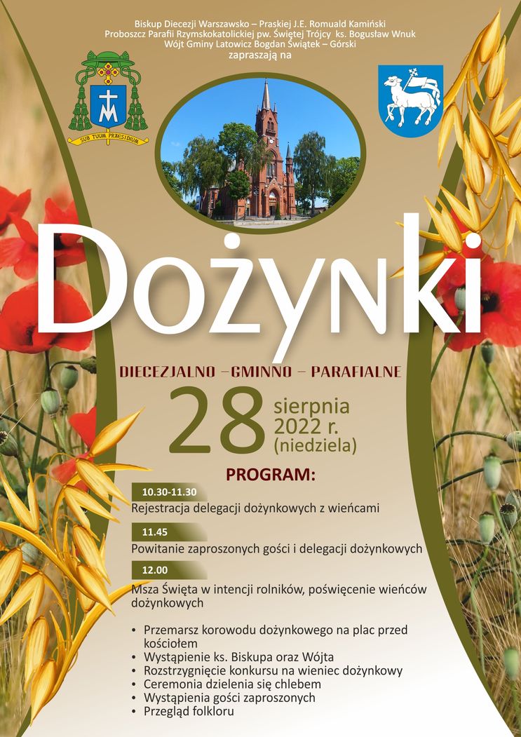 plakat z zaproszeniem na dożynki