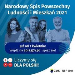 Plakat Narodowy Spis Powszechny Ludności i Mieszkań 2021