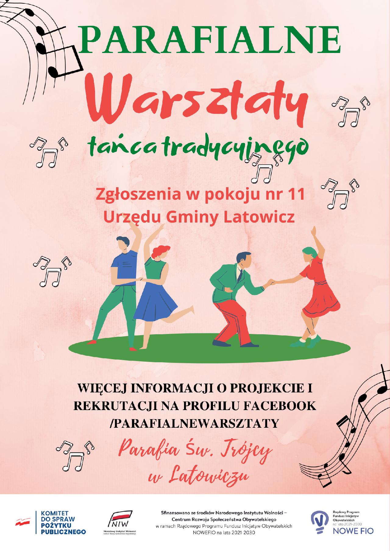 plakat warsztaty nauki tańca tradycyjnego