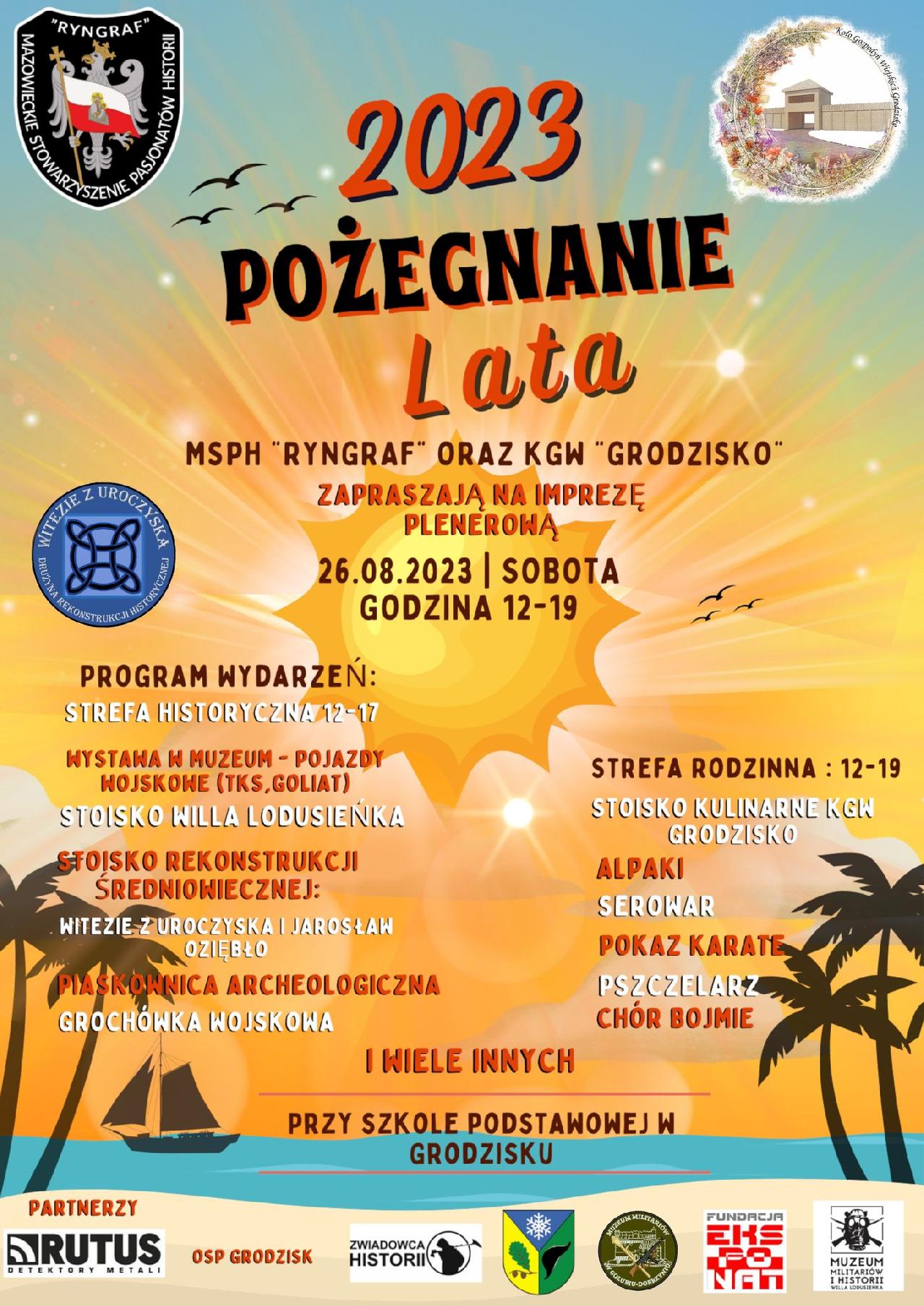 plakat z zaproszeniem na festyn w Grodzisku