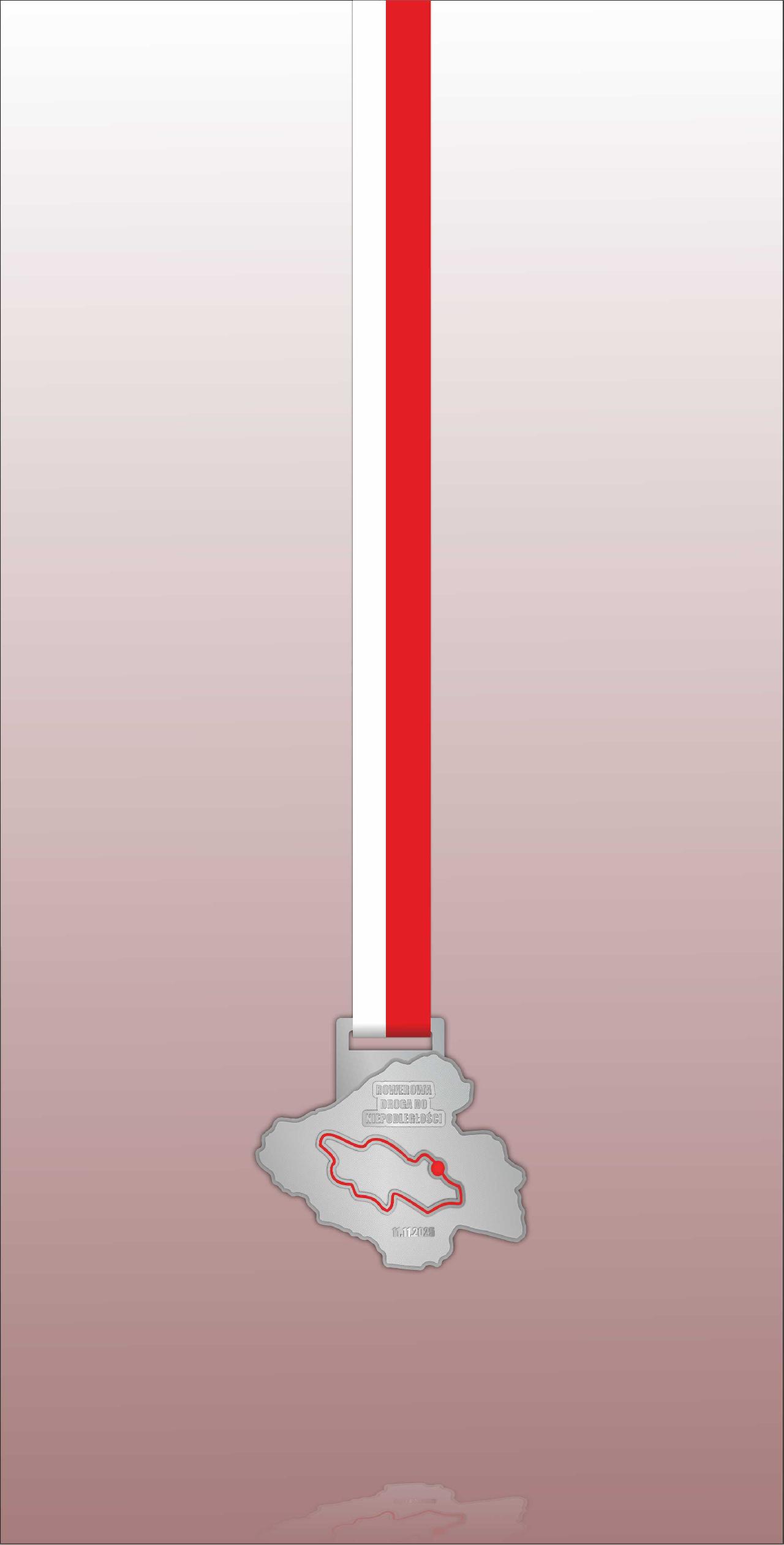 medal rajd 11 listopada ze wstążką