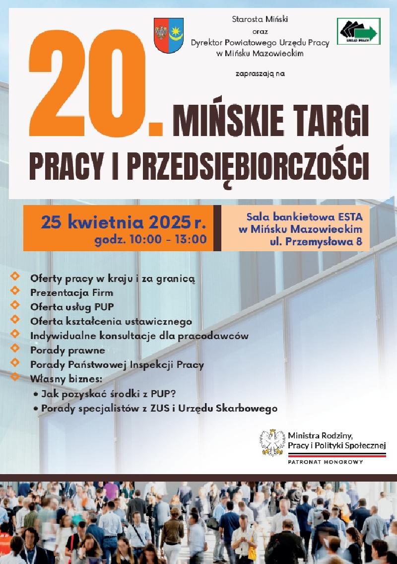 20 mińskie targi przedsiębiorczości - plakat