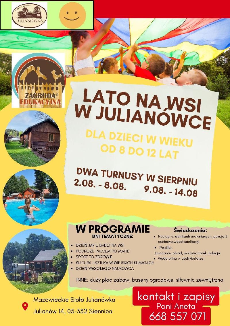 Lato w Julianówce plakat